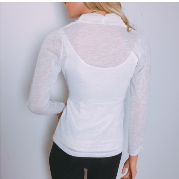 The Limited semi-sheer white tie front belted cardigan - Picture 12 of 13